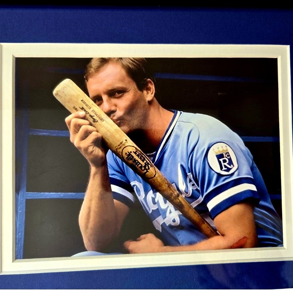 George Brett Framed Photo/Card Royals OS Blue White Sports Fan Memorabilia MLB - Picture 4 of 6